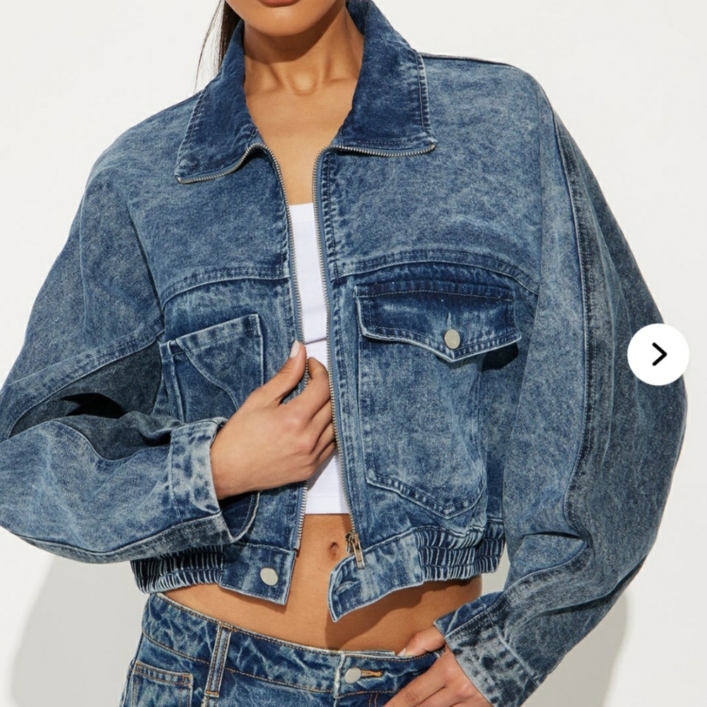 Fashion Nova Acid Wash Jean Jacket
